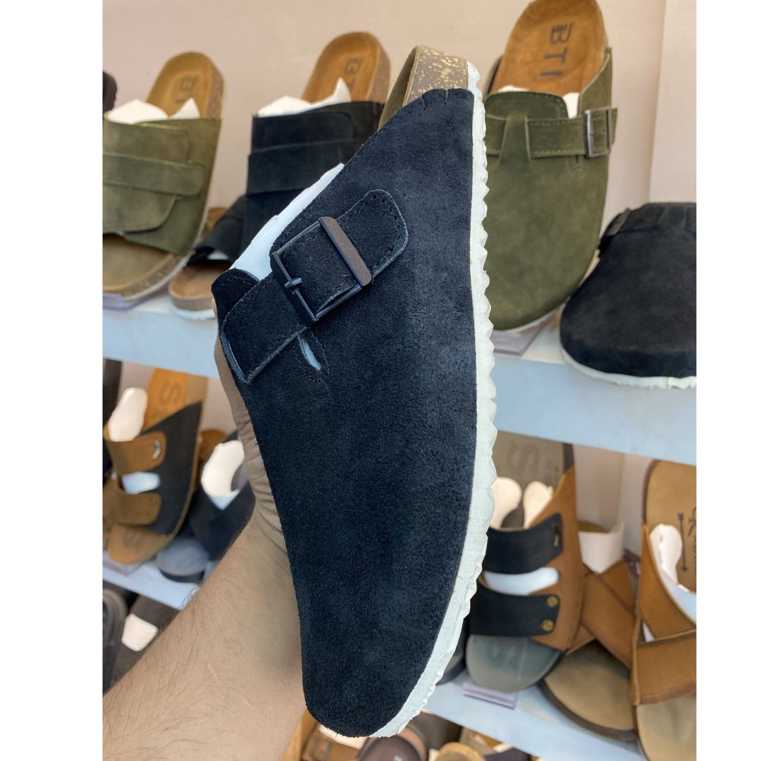 Boston Suede Leather Clogs - Image 3