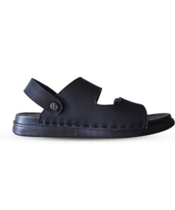 Alternative view of Two-strap Black Leather Sandals for Men