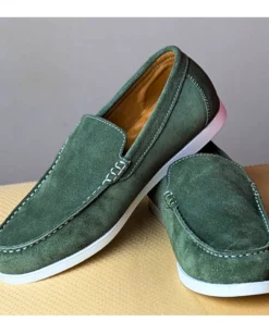 Premium Suede Loafers Green